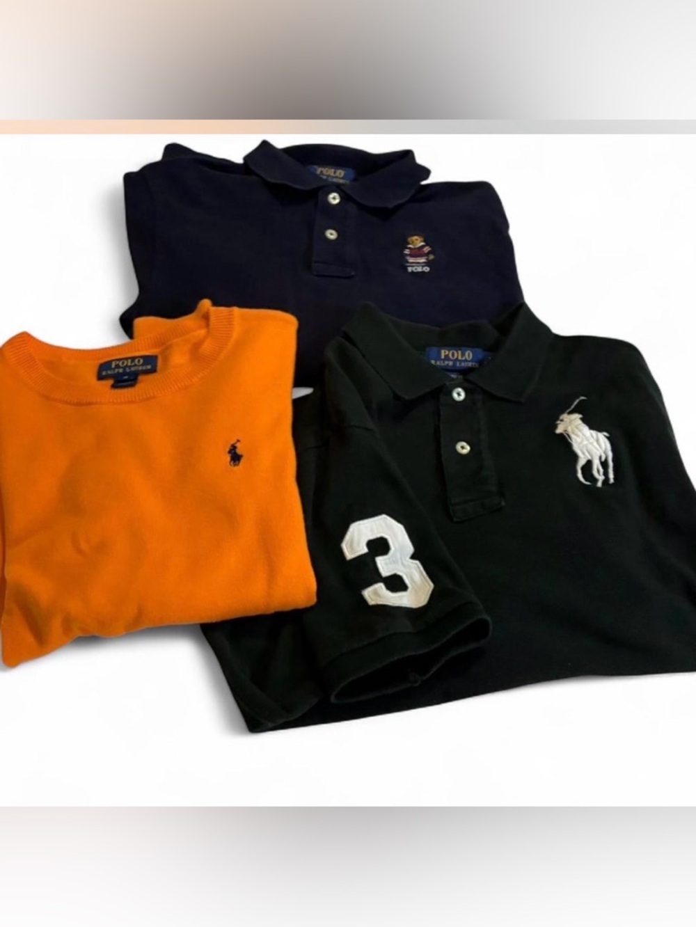 Polo by Ralph Lauren Kids Polo & Sweater Set - Navy, Black, Orange